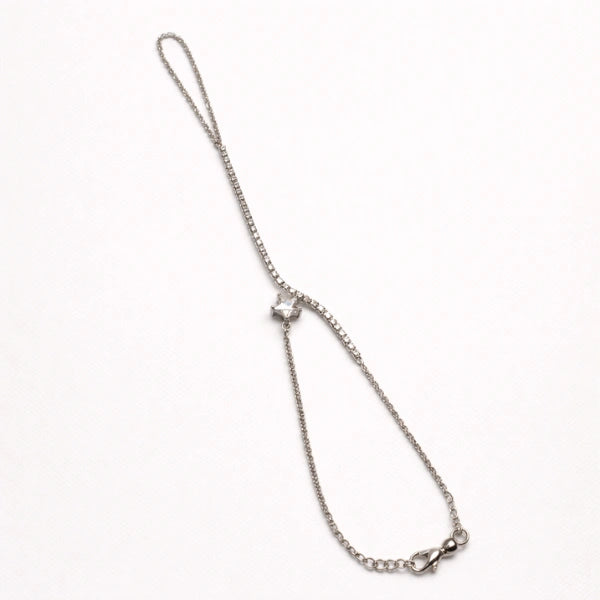 Star Slider Hand Chain – Silver