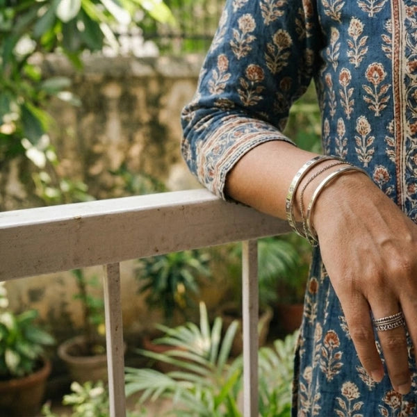 Stone Line Cuff Bracelet - 2MM