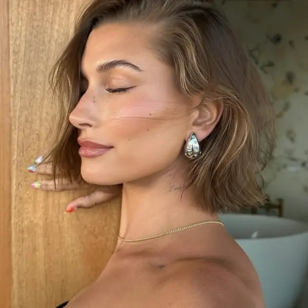 Confetti Drop Earrings - Silver