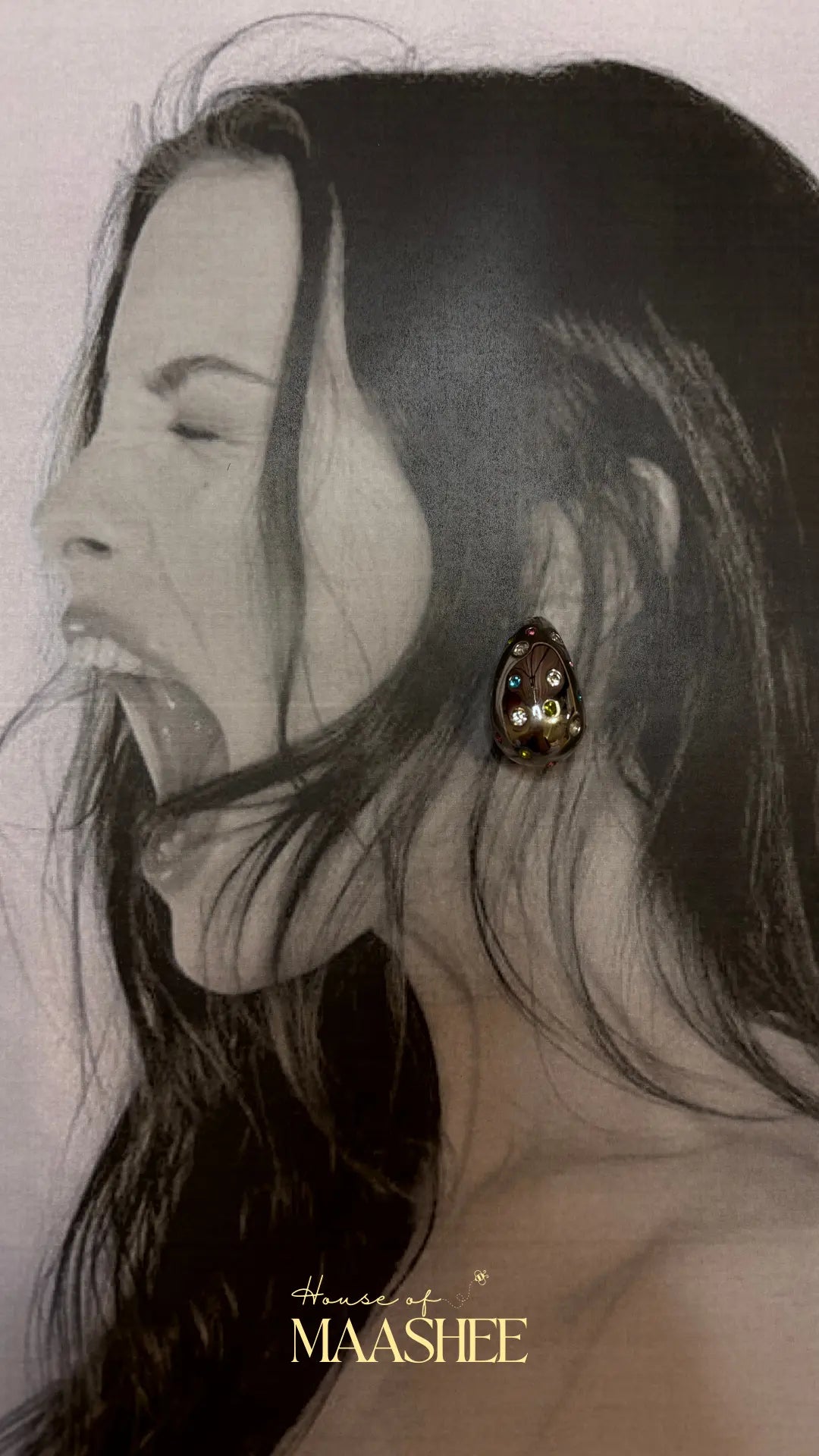 Confetti Drop Earrings - Silver