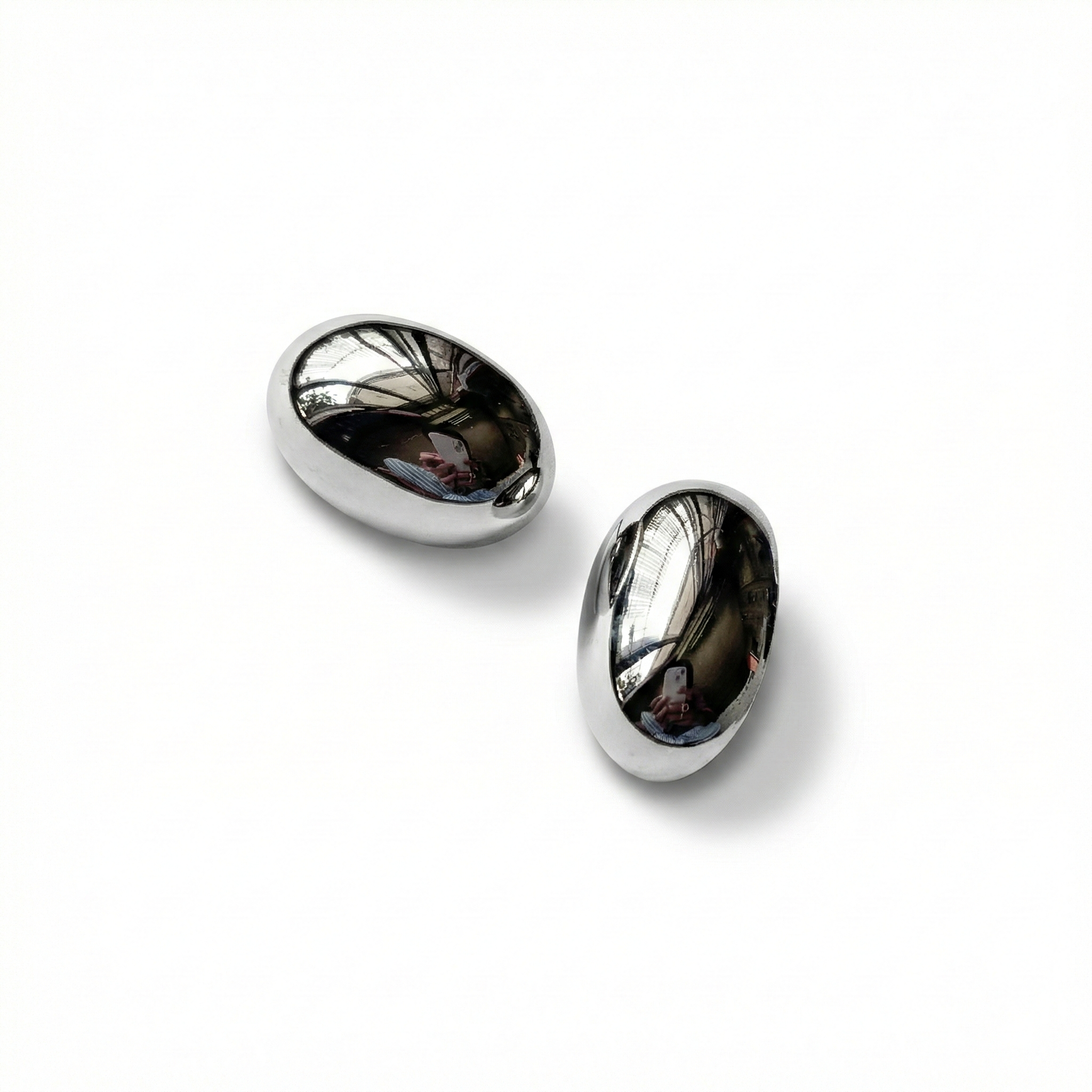 Beatle Earrings - Silver
