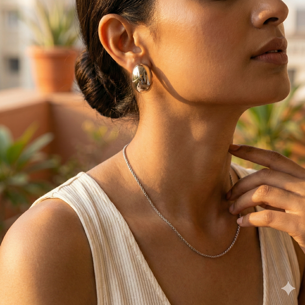 Beatle Earrings - Silver